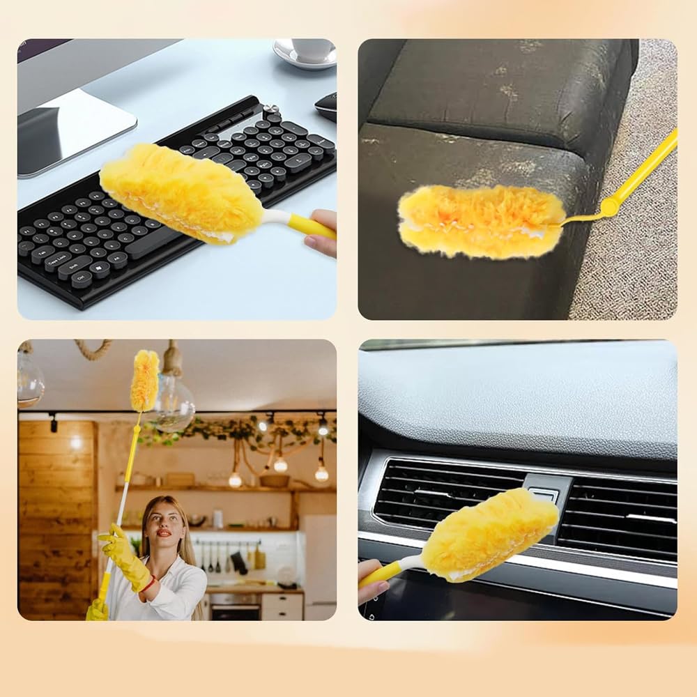 30 Counts Duster Refills Compatible for 360° Multi-Surface Feather Heavy Duty Dusting Kit for Cleaning Blinds Bookshelf Furniture Dusters Refill with Extendable Handle (30)