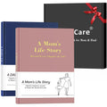 Mom's & Dad's Life Story Journals,Leather Hardcover Journals,300+ Guided Questions,Family Keepsake Book,Share Memories,Gift for Parents on Mother’s Day, Father’s Day, Christmas & Birthdays(Pink+Blue)