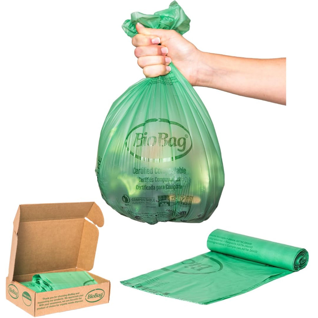 BioBag Premium Compostable Food Scrap Bags, 3 Gallon, 100 Count