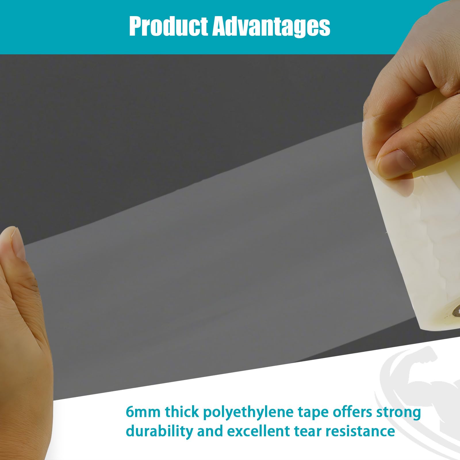 Greenhouse Repair Tape, 6in x 82ft Clear Waterproof Tape Outdoor Polyethylene Greenhouse Plastic Film Tape for Greenhouse Sheeting Coverings Sealing Tape