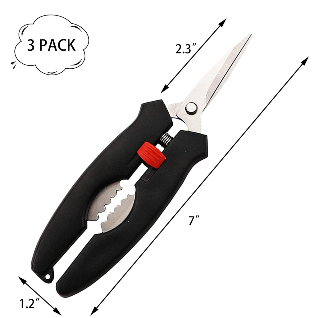 BLBYHO Seafood Tool Set, Crab Lobster Seafood Scissors, Crab Leg Scissors 3 Pack with Crab Leg Forks 3 Pack