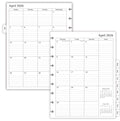 newestor 2026-2027 Planner Refills for Happy Planner Classic Size, Monthly Pages, Apri 2026 - Dec 2027, 9-Disc Punched, 7" x 9-1/4"