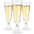 Hedume 100 Pack Champagne Flutes, 5oz Disposable Clear Plastic Champagne Glasses, Toasting Flute Set for Mimosas, Bloody Mary's, Wine Glasses, Sodas, Cocktail Cups, Parfaits, Sundaes etc