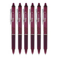 PILOT FriXion Ball Clicker Retractable Erasable Gel Pen, Fine Point, 0.7mm, Burgundy Ink, 6 Count