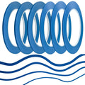 jinbing High-Temp Vinyl Fine Line Fineline Masking Tape Automotive Paint for Curves Blue (1/16 in +1/8 in Each 3Rolls)