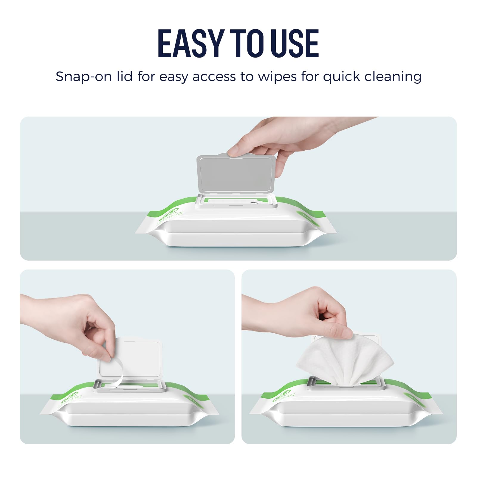 loukin Dry Erase Wipes, Whiteboard Cleaning Non-Toxic Cleaning Wipe for Whiteboard, 3 PCS, 50 Wipes Per Pack