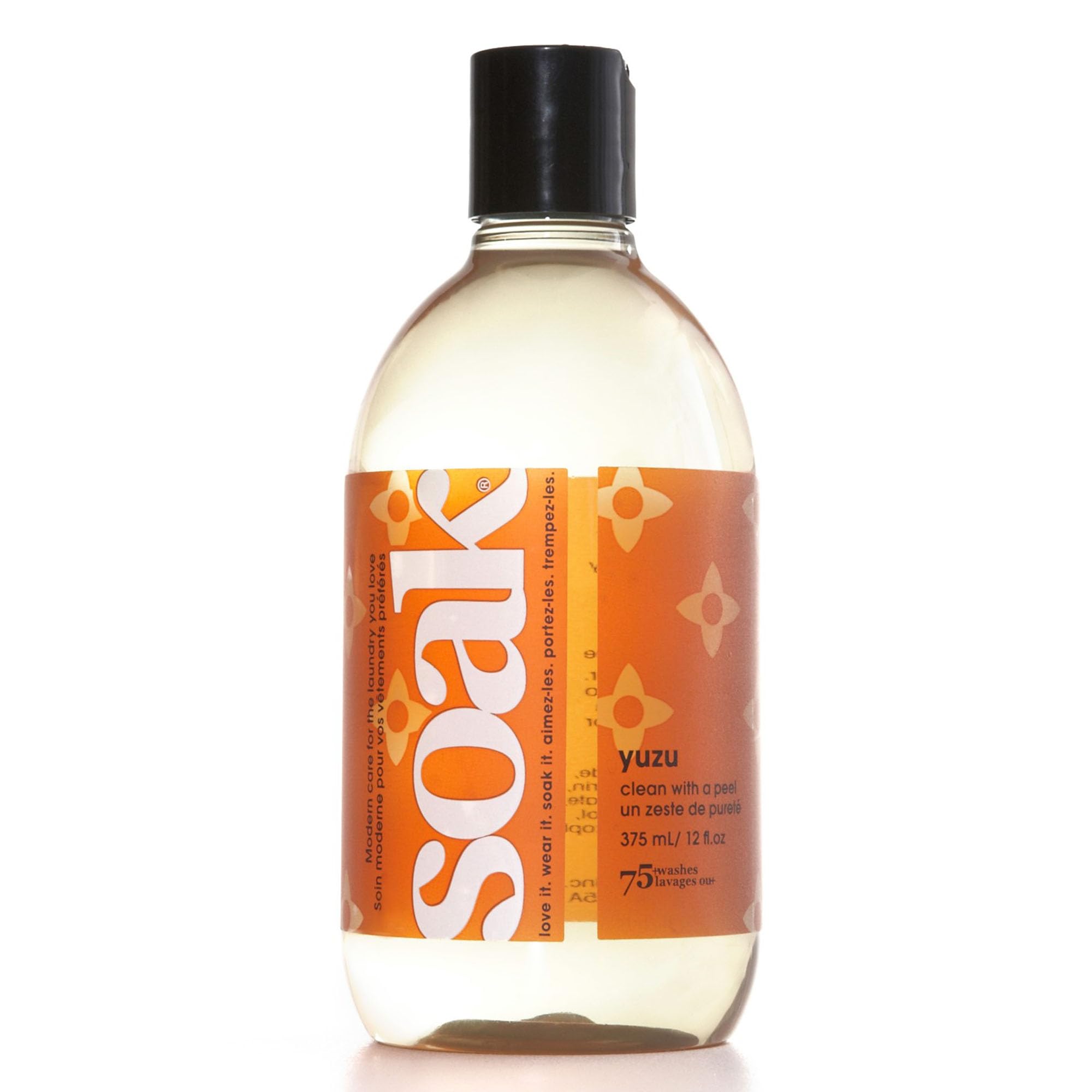 Soak Laundry Soap – No Rinse, Made in Canada, Plant-Derived Hand Wash Detergent - 375 ml / 12 fl. oz, 75+ Washes (Yuzu)