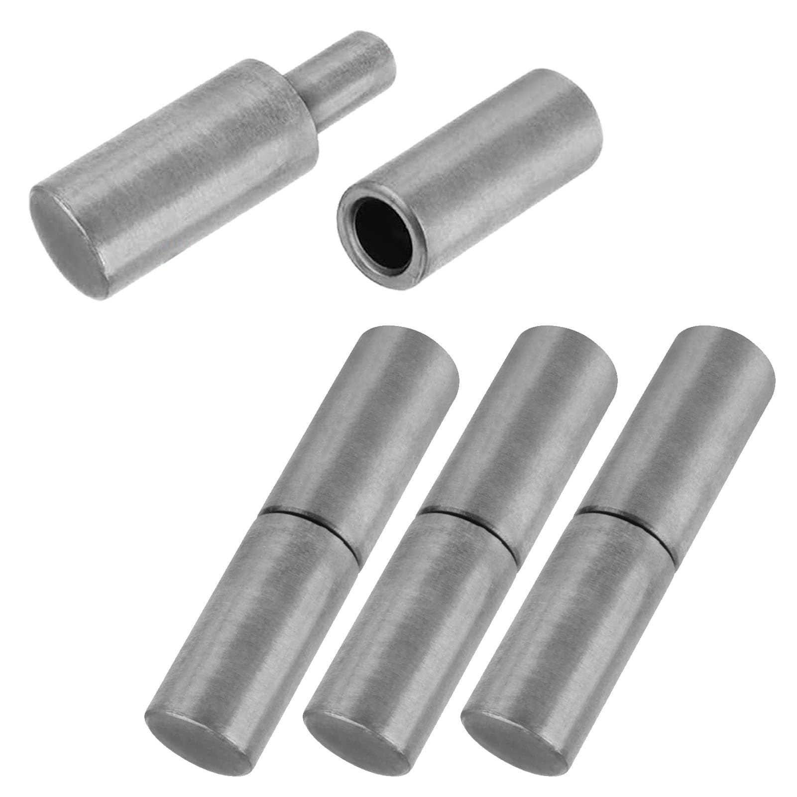 YSKmanhuo 4 PCS Weldable Barrel Hinges, 3" x 3/4", Heavy Duty Steel, Unfinished, Industrial, Carbon Steel Q235B, 700 Lbs Capacity