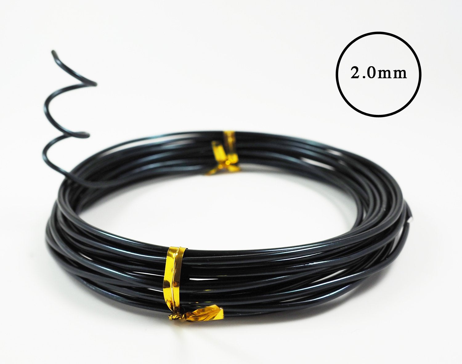 Anodized Aluminum Bonsai Training Wire 5-Size Starter Set with Canvas Bag - 1.0mm, 1.5mm, 2.0mm, 2.5mm, 3.0mm (147 feet Total) - Choose Your Color (5 Sizes, Black)