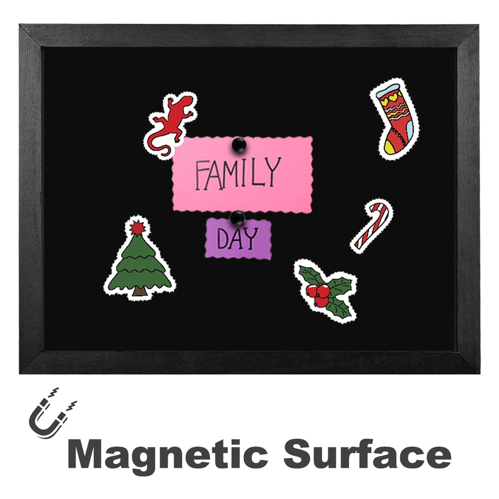 Umtiti Chalkboard, 30 * 40 cm, Black Solid Wood Frame，Magnetic Surface Chalkboard for Kitchen Home, Office, Restaurantand and Wall Decor，BK-3040-CA