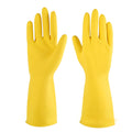 Rubber cleaning gloves yellow 6 Pairs for Household,Reuseable dishwashing gloves for Kitchen.(6,Medium)