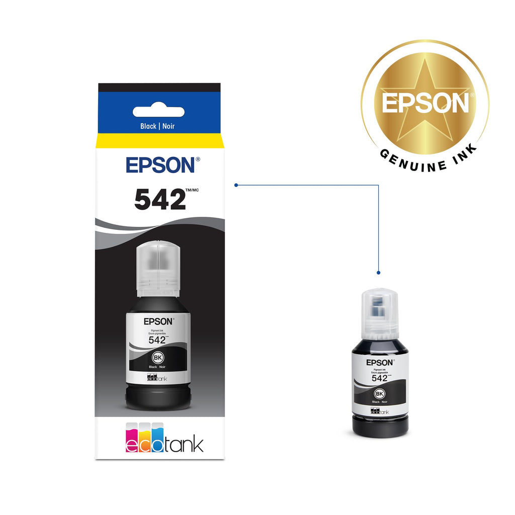 EPSON 542 EcoTank Pro Ink Ultra-high Capacity Bottle Black (T542120-S) Works with ET-5150, 5170, 5180, 5800, 5850, 5880, 16600, 16650