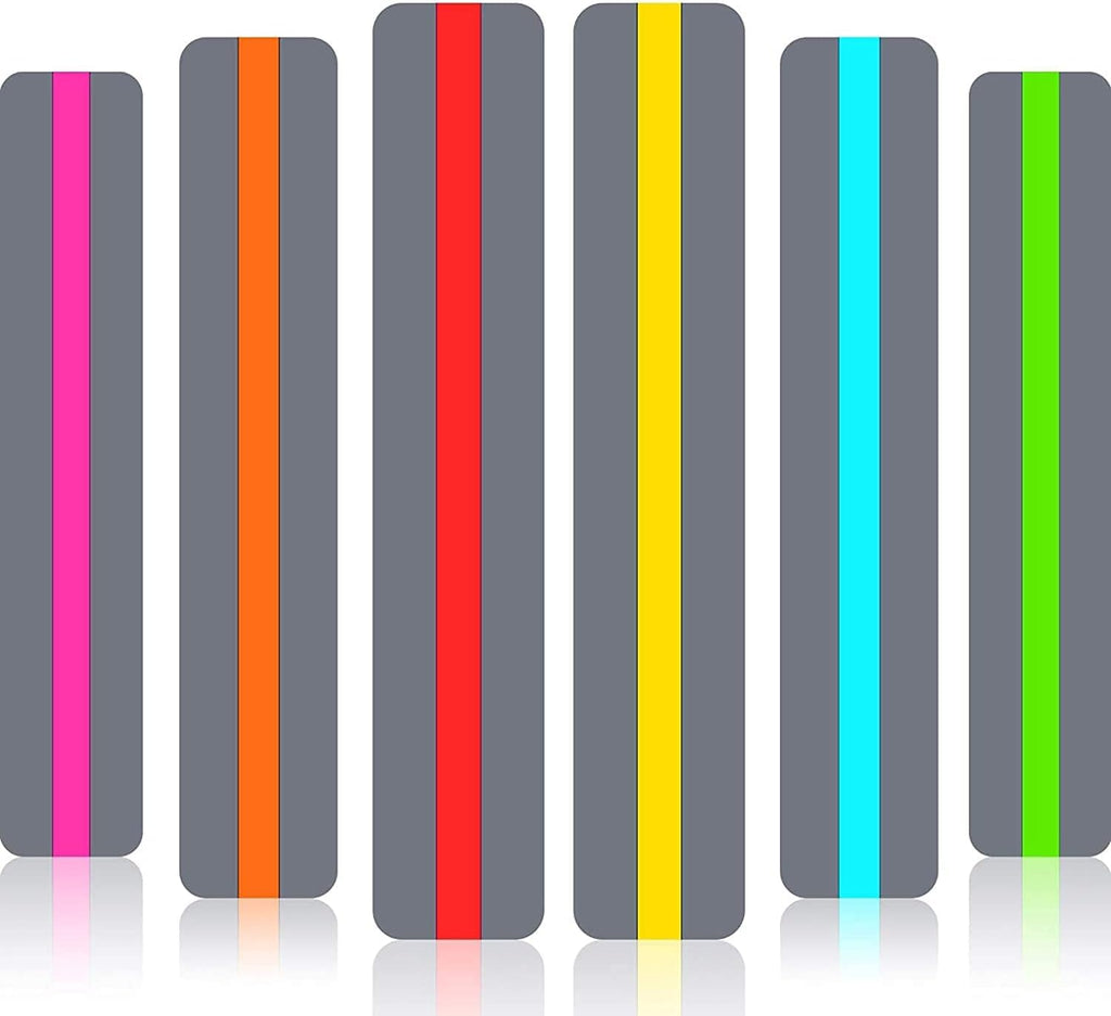 32 Pieces Guided Reading Strips Highlight Strips Colored Overlay Highlight Bookmarks Help with Dyslexia for Crystal Children and Teacher Supply Assistant