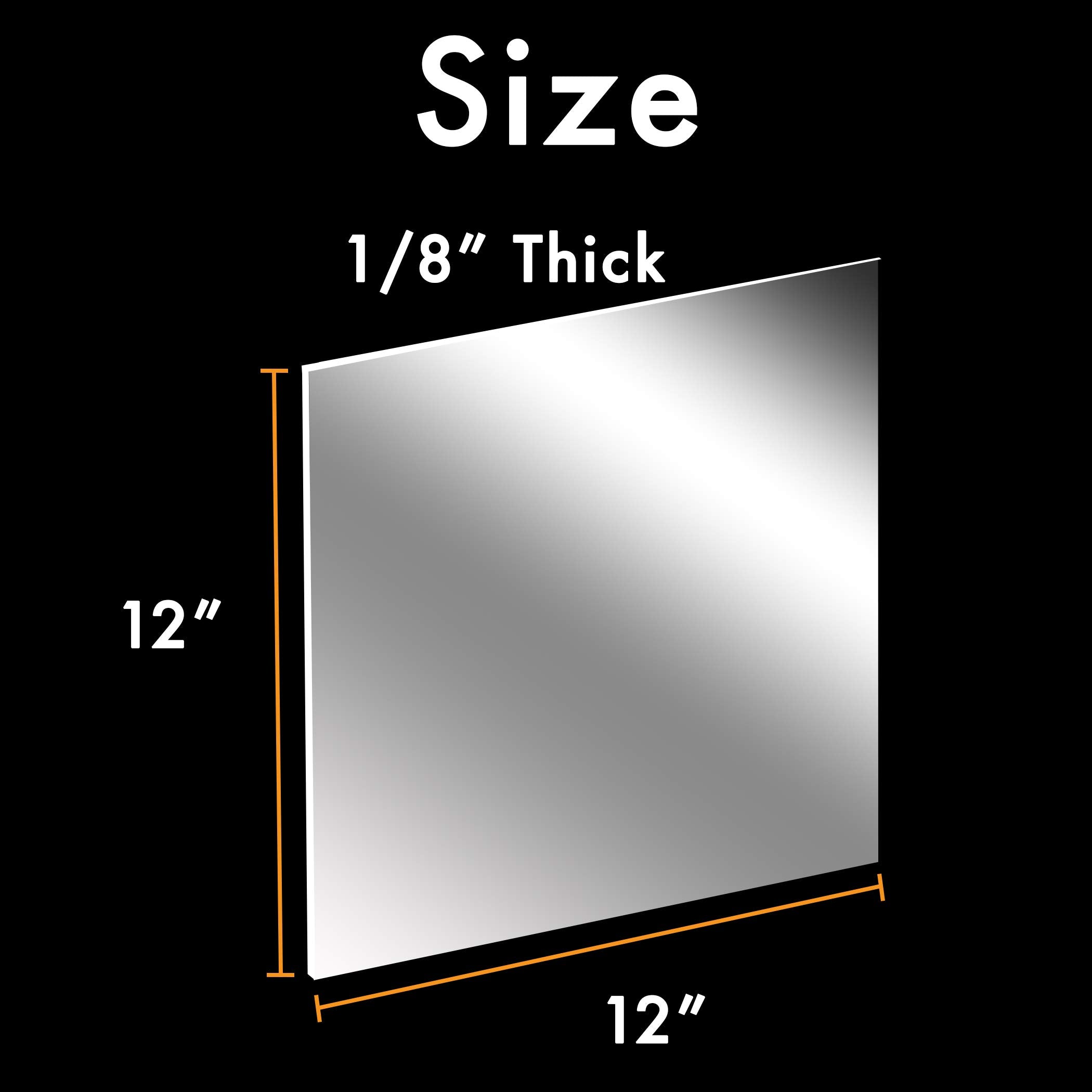 12 x 12” Clear Acrylic Sheet Cast Plexiglass (4-Pack) – 1/8” Thick; Use for Craft Projects, Signs, DIY Projects and More; Cut with Cricut, Saw or Hand Tools – No Knives