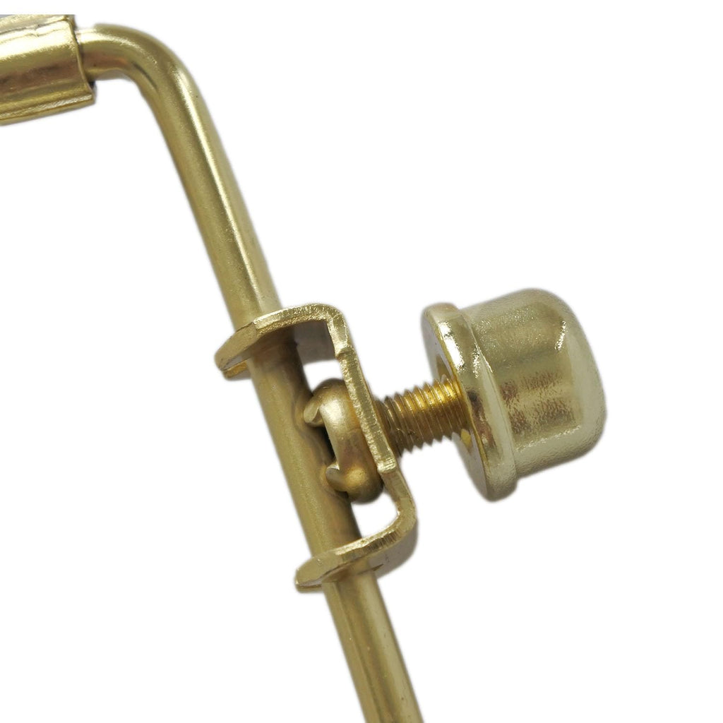 LISSION Lamp Shade Harp Holder, Adjustable Lampshade Adapter Height 7 8 9 10 inch, with Standard Saddle, E14 E26 E27 Adapter Base UNO Fitter Adapter Converter Finial Set, Golden Color