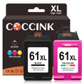 COCCINK 61XL for HP 61 Ink Cartridges 61 XL Envy 4500 5530 4502 4501 5531 Officejet 4630 4635 Deskjet 3050 3510 2541 2540 2512 2510 1510 1055 Printer for hp 61 Ink Cartridge Black and Colour