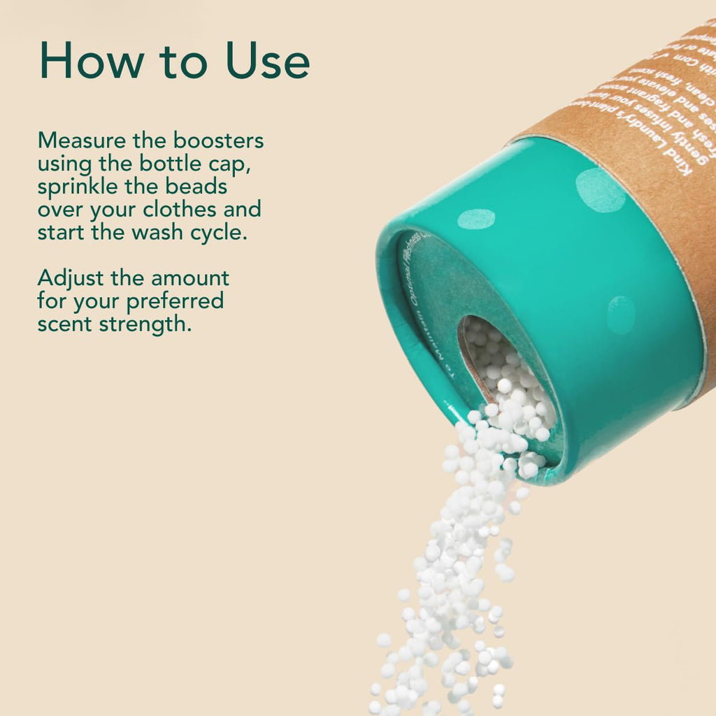 Kind Laundry In Wash Scent Booster Beads - Ocean Breeze - 12-Week Lasting Fragrance - Natural Laundry Booster Beads & Smell Deodorizer - Environment Friendly Odor Eliminator for Clothes (11Oz)