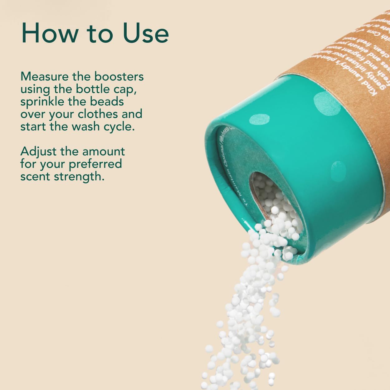 Kind Laundry In Wash Scent Booster Beads - Ocean Breeze - 12-Week Lasting Fragrance - Natural Laundry Booster Beads & Smell Deodorizer - Environment Friendly Odor Eliminator for Clothes (11Oz)