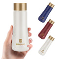 Stainless Steel Water Bottles Small Thermo Water Bottle Slim Mini Thermo Flask 180ml/6.1oz Vacuum Insulated Thermal Water Bottle for Hot and Cold Drinks Perfect for Purse (White)