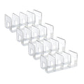 Marte Vanci Clear Acrylic File Sorter, Sturdy Desk File Organizer Shelf Book Holder Purse Handbag Clutch Divider File Folder Rack for Letter Cookbooks Home Office Kitchen Supplies 4 Sections (4 Pack)