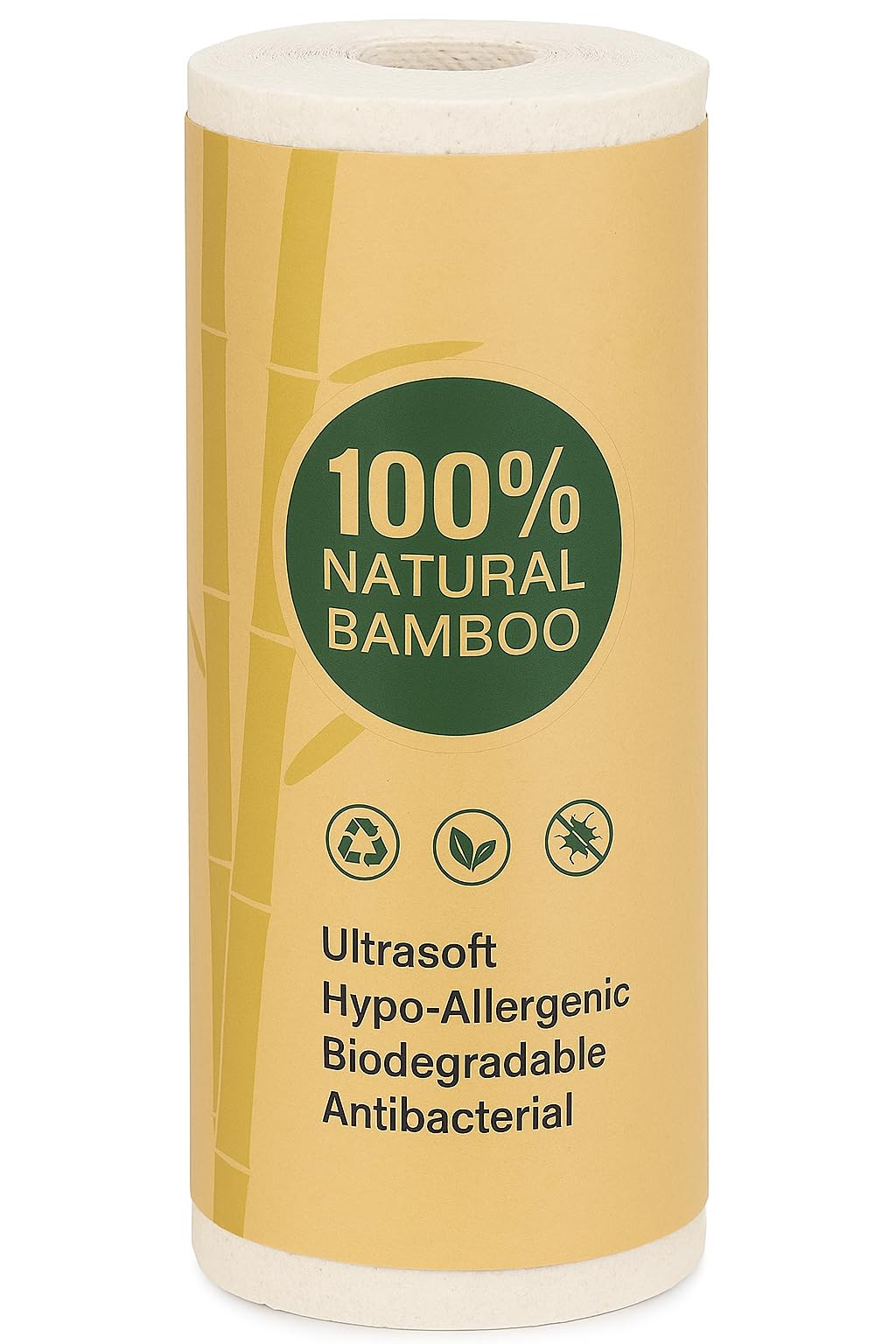 Reusable Bamboo Paper Towel Roll – 20 Sheets – Eco-Friendly, Washable, Zero-Waste – Replaces 60 Paper Towel Rolls