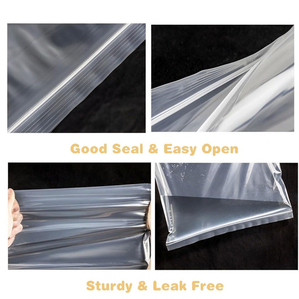 15 Pieces Large 5 Gallon Plastic Zipper Storage Bags 18x24 Inches Clear Reclosable Storage Bag