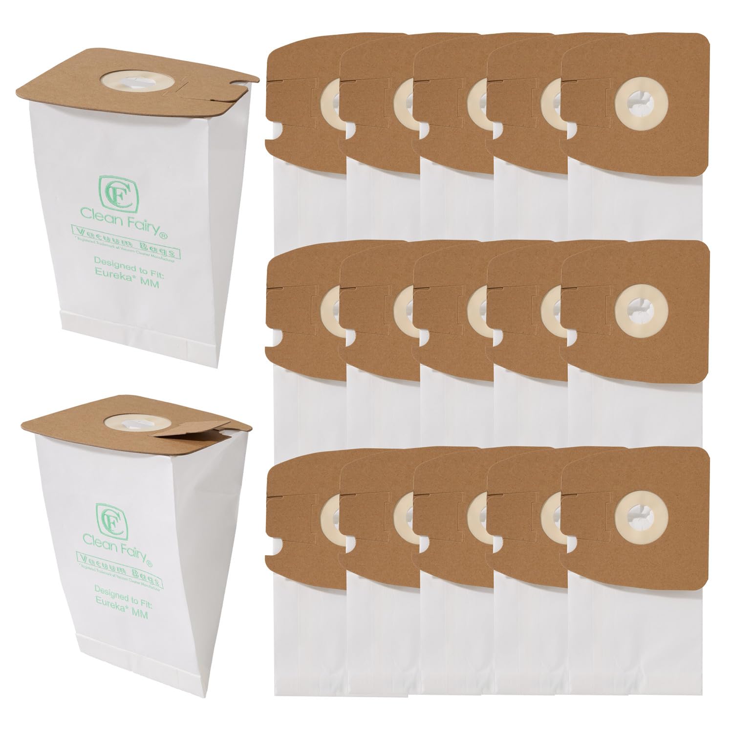 15Pack CF Clean Fairy Vacuum Cleaner Bags Compatible with Eureka Mighty Mite 3670 and 3680 Canister models Replacement for Eureka MM 60295A 60295B