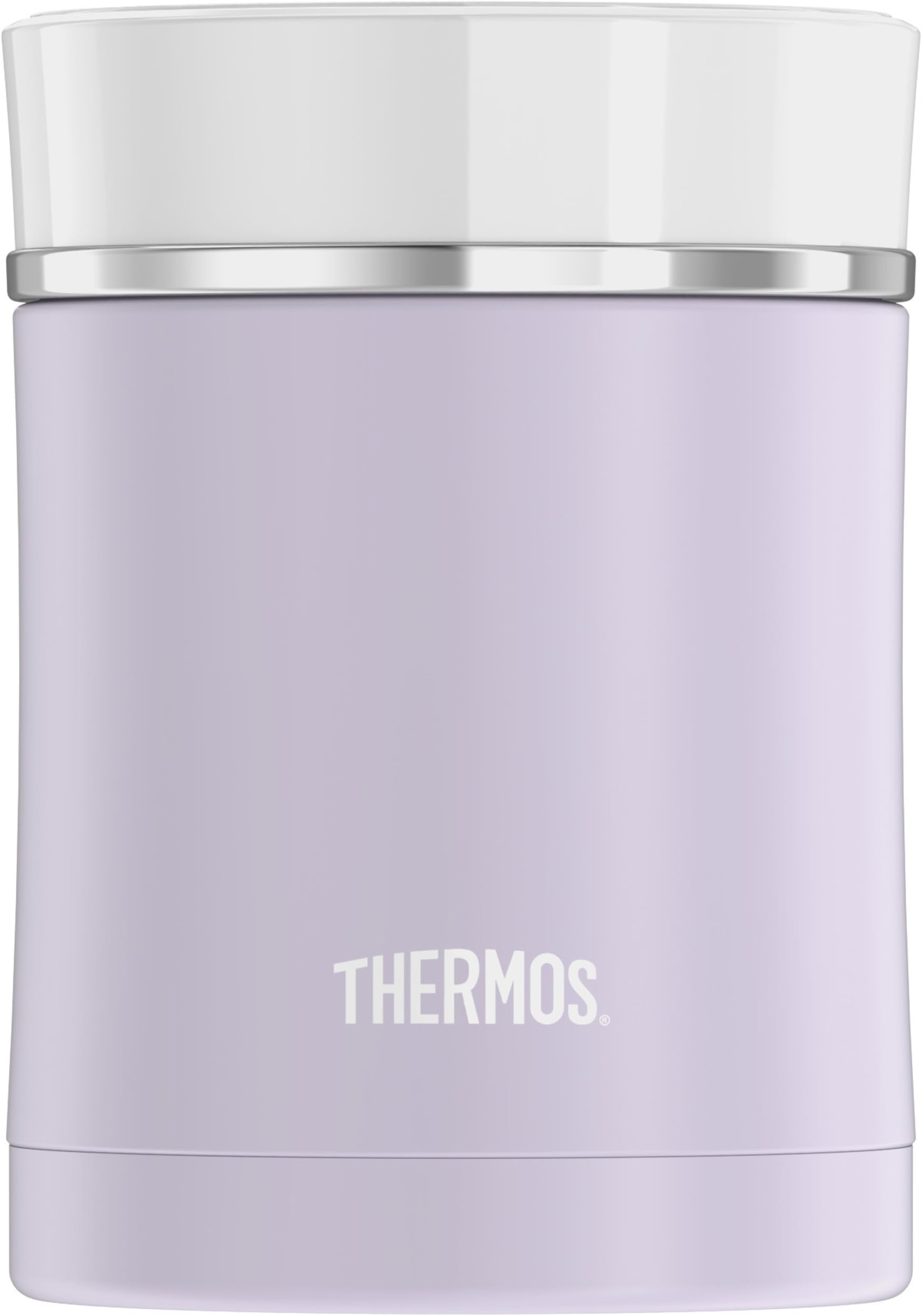 THERMOS 16 Ounce Stainless Steel Vacuum Insulated Food Jar, Matte Lilac