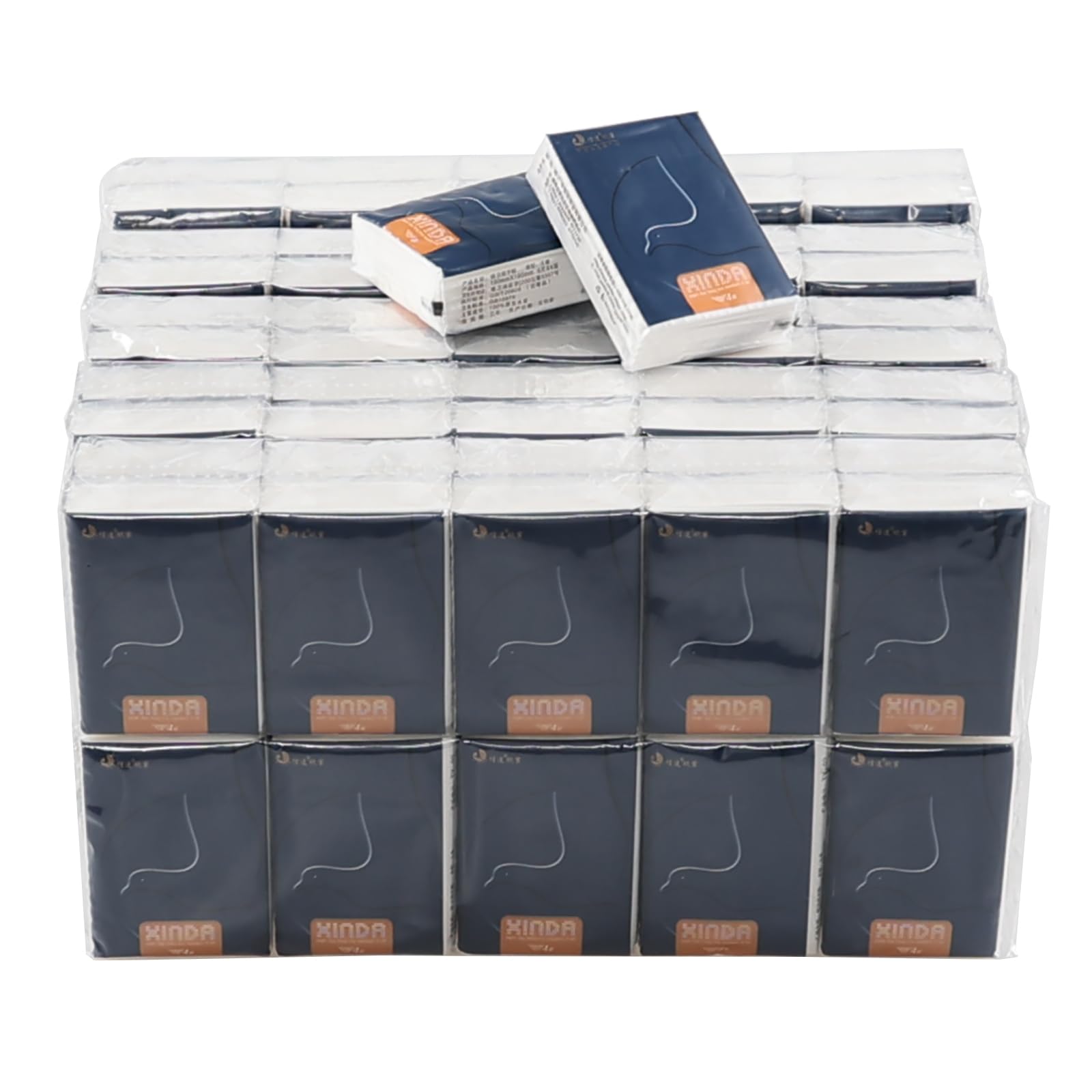Quickquick 100 Packs Travel Size Pocket Facial Tissues, 4-Ply Mini Tissue Packs