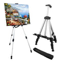 Art Artist Easel Stand for Painting: RRFTOK Aluminum Metal Adjustable Easels for Painting Canvase Height from 17 to 66 Inch - Carry Bag for Table-Top/Floor Drawing and Displaying