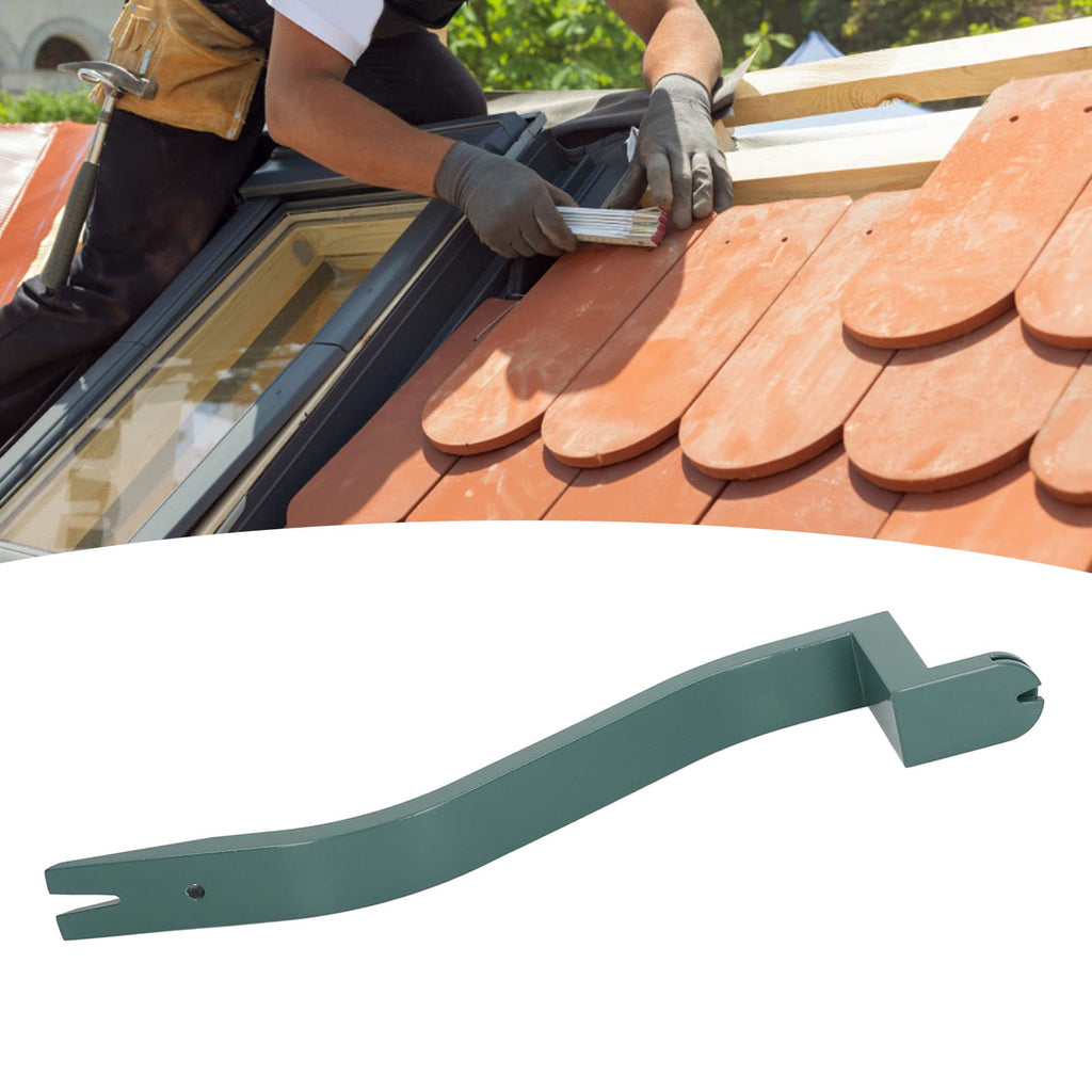 Roof Snake Tool, 2 in 1 29.7cm High Carbon Steel Professional Heavy Duty Shingle Removal Tool Shingle Nail Installer Quickly Pull and Insert Nails, Roof Shingle Nail Puller Shingle Pry Bar for Roofers