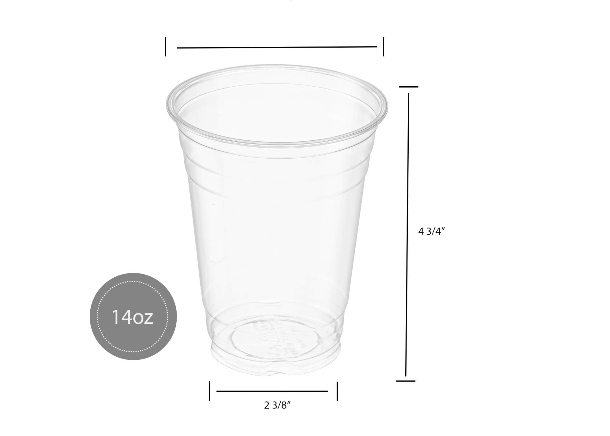 [50 Sets - 12 Oz] Crystal Clear Plastic PET Cups With Dome lids for Iced Coffee, Cold Drinks, Milkshake, Slush Cups, Smoothy's, Slurpee, Party's, Plastic Disposable Cups