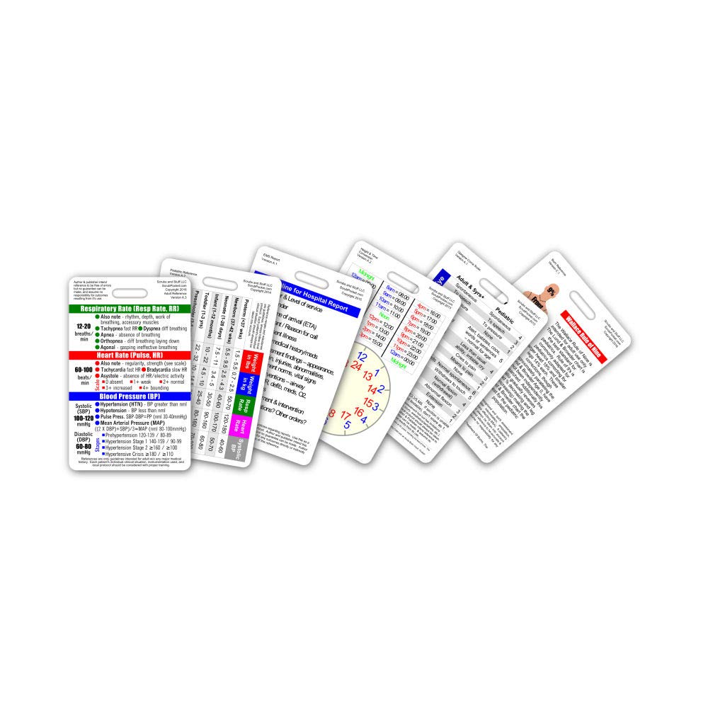 Mini EMT/First Responder Vertical Badge Card Set - 6 Cards