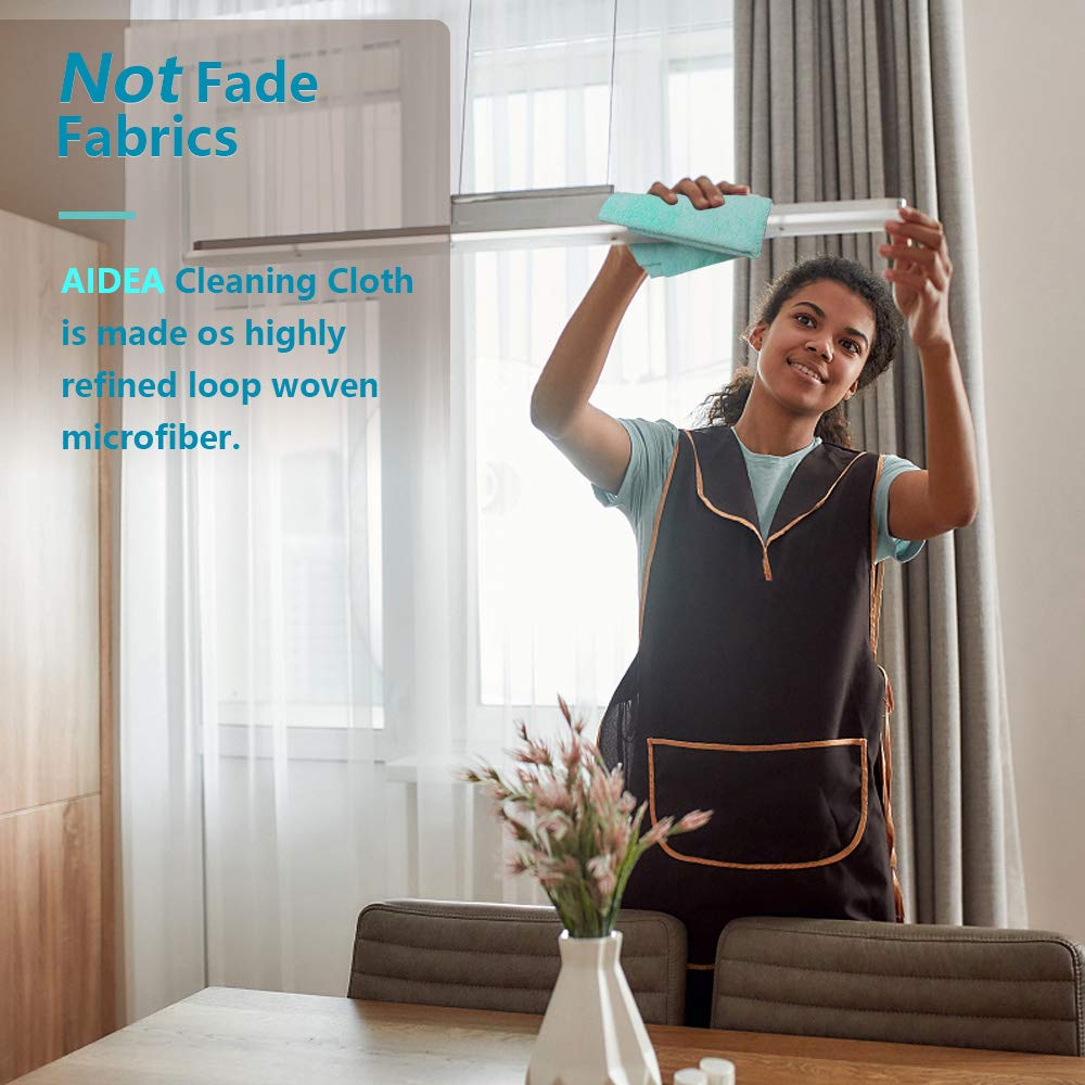 AIDEA Microfiber Cleaning Cloths-100PK, Shop Rags for Cleaning, Lint Free Dust Cloth, Soft Absorbent Cloth, Microfiber Cloths Cleaning for House, Kitchen, Car, Window, Gifts(12in.x 12in.)