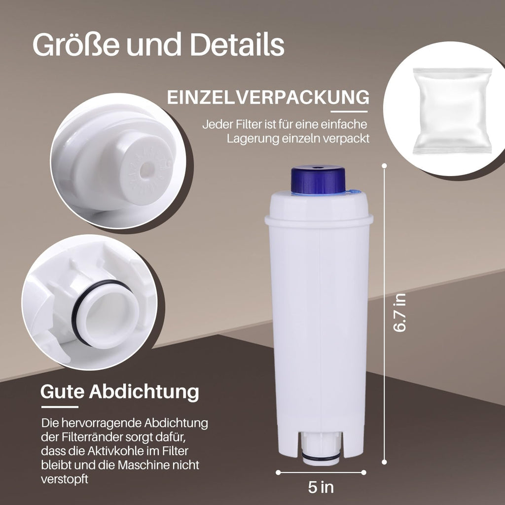 GOLDEN ICEPURE Coffee Machines Water Filter Compatible with De'Longhi DLSC002, SER3017 & 5513292811,De Longhi,ECAM, Esam, ETAM, BCO, EC-Series,3 Pack