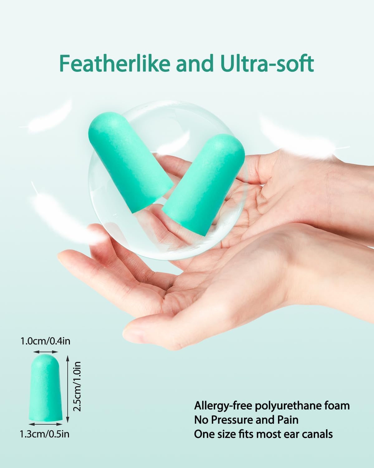 VeoryFly Soft Foam Ear Plugs for Sleeping Noise Cancelling Snoring, 100 Pairs 38 dB Highest SNR, Concert Study Travel Sleep Earbuds Earplugs, Bouchon Oreille Anti Bruit Pour Dormir