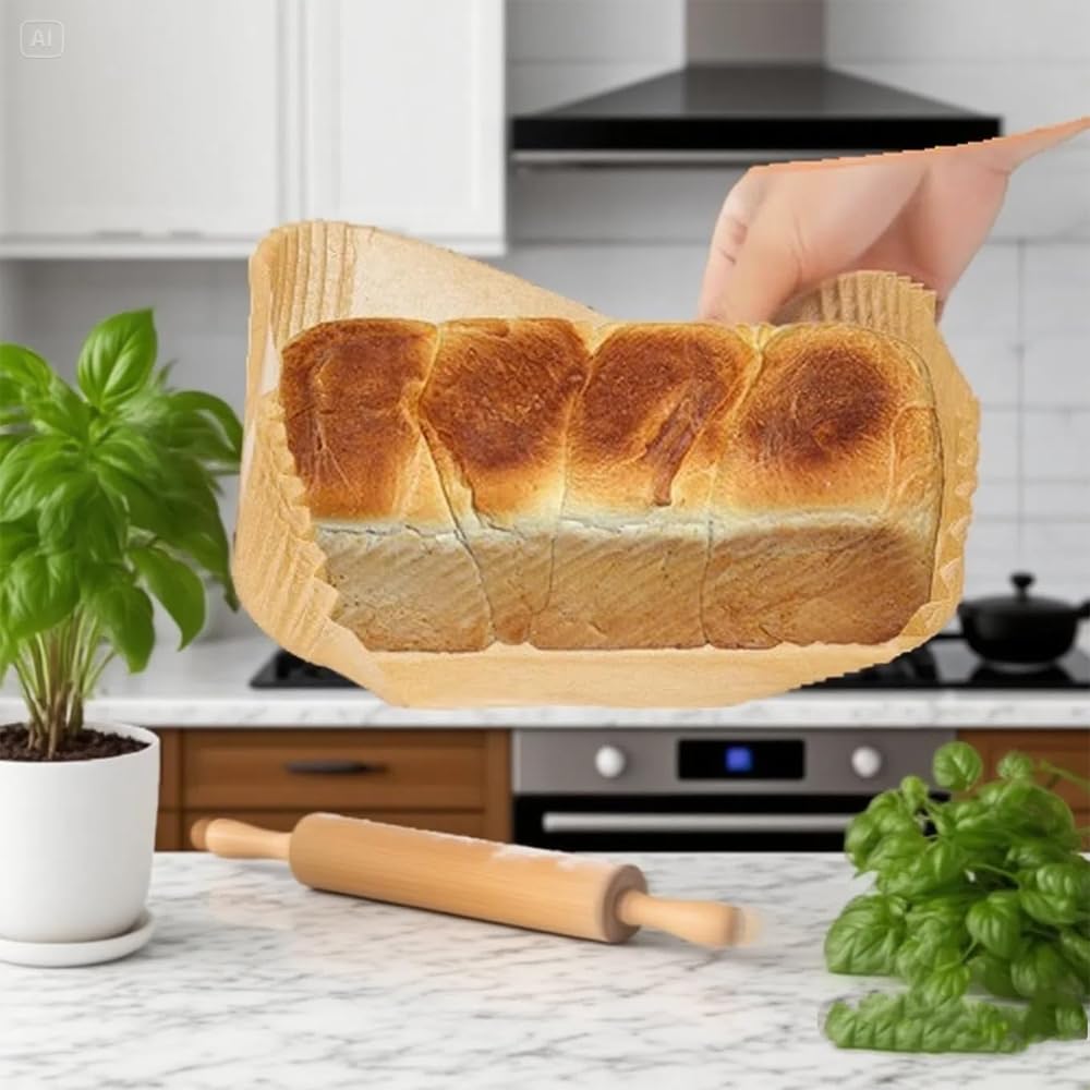 150 Pcs Parchment Paper Loaf Bread Pan Liners Unbleached Parchment Paper Baking Essentials for 9"X5" Loaf Pan Disposable Rectangle Paper Liners for Baking Cakes Banana Bread
