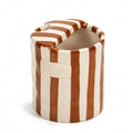 WATNTOW Ceramic Coffee Mug, Coffee Mug Espresso Cup 10oz Ceramic Coffee Mugs, Large Pottery Tea Mug Hand-Painted Striped Art Double-Enjoy Multiple Use for Kitchen, Dining (Brown)
