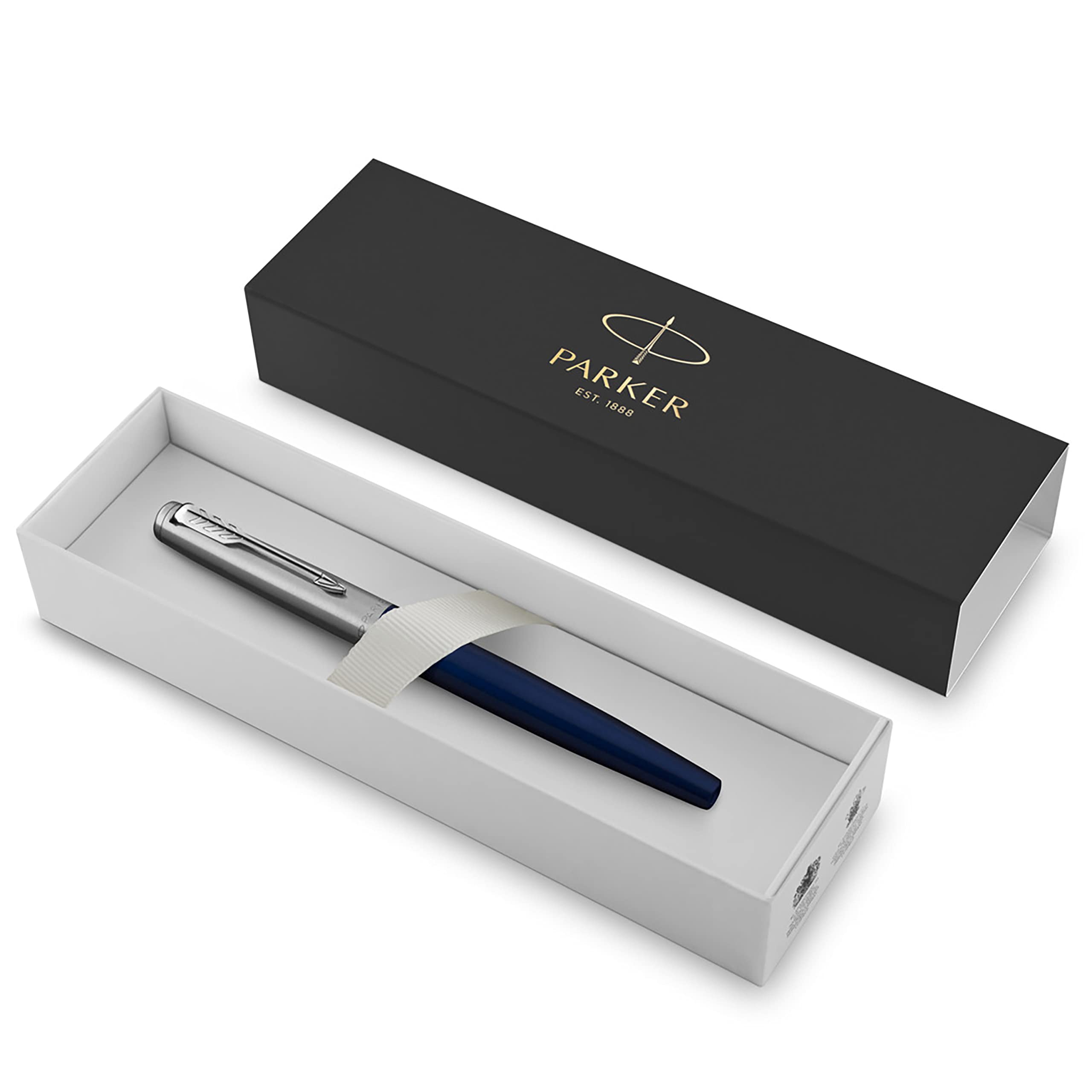 PARKER Jotter Fullfederhalter, Metallschaft In Royal Blue, Federstarke M, Blaue Tinte, Inklusive Geschenkbox