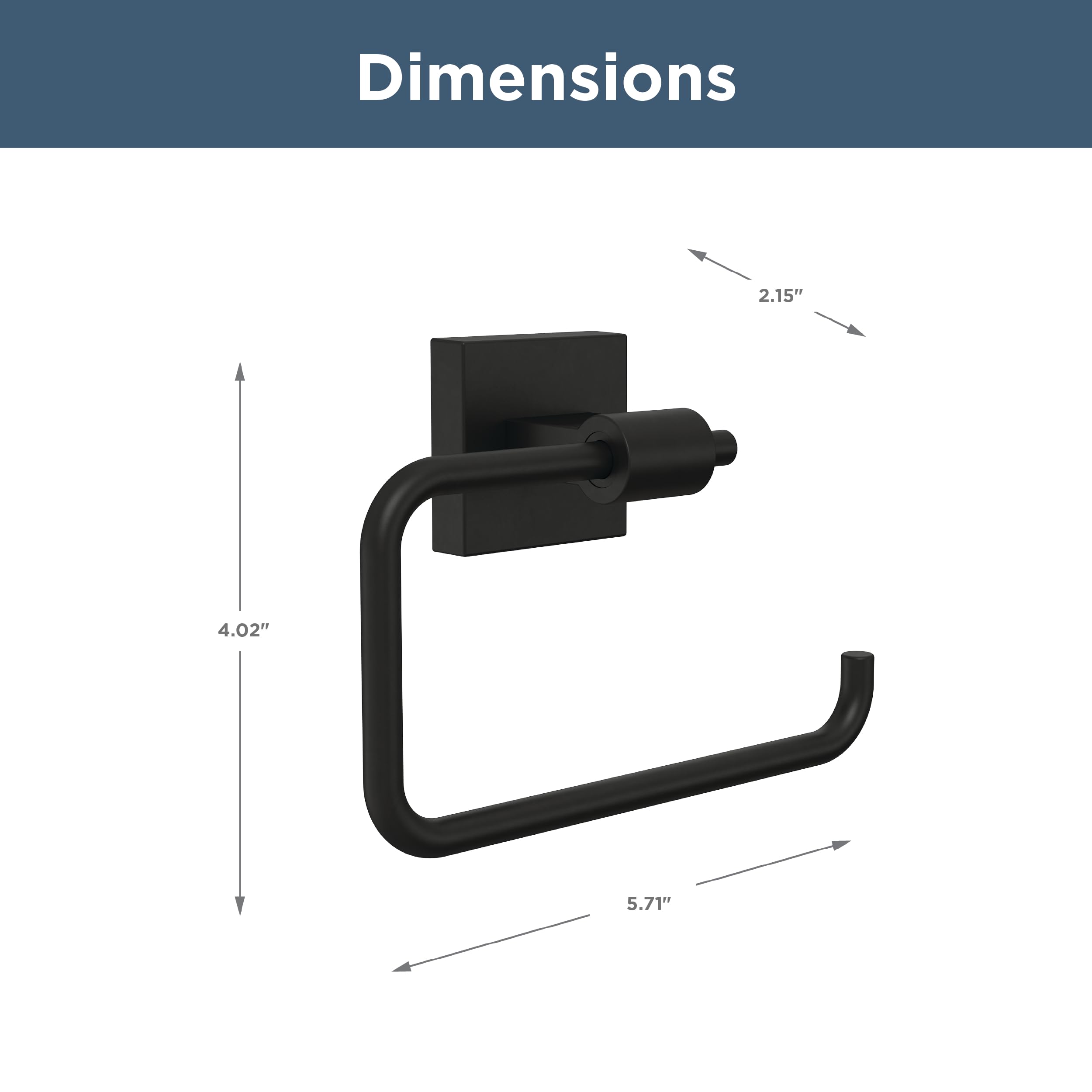 Franklin Brass MAX50-FB Maxted Toilet Paper Holder in Matte Black