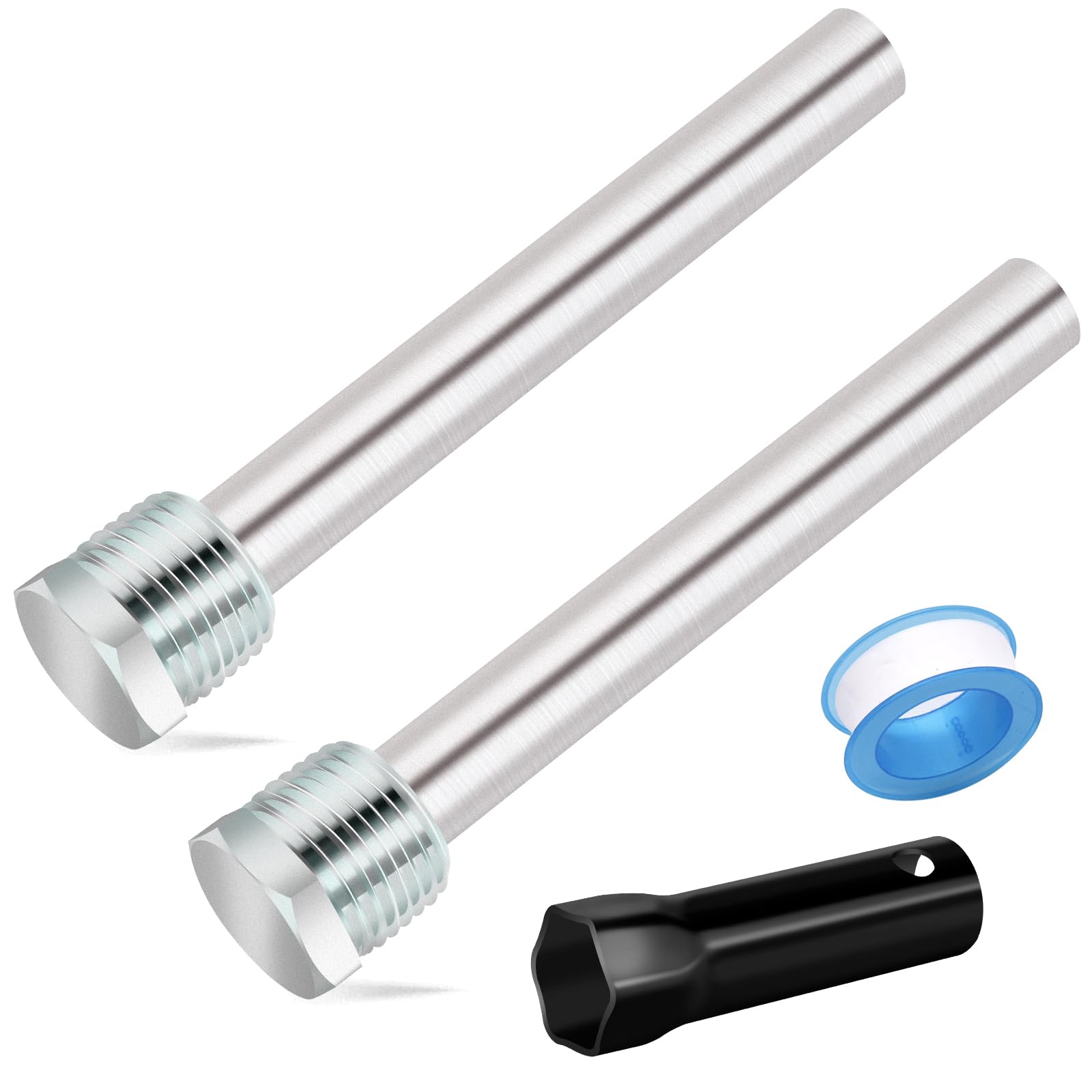 2 Pack RV Water Heater Anode Rod - 4.5" L x 1/2" NPT, Replacement Part for Atwood Dometic Water Heater 11553