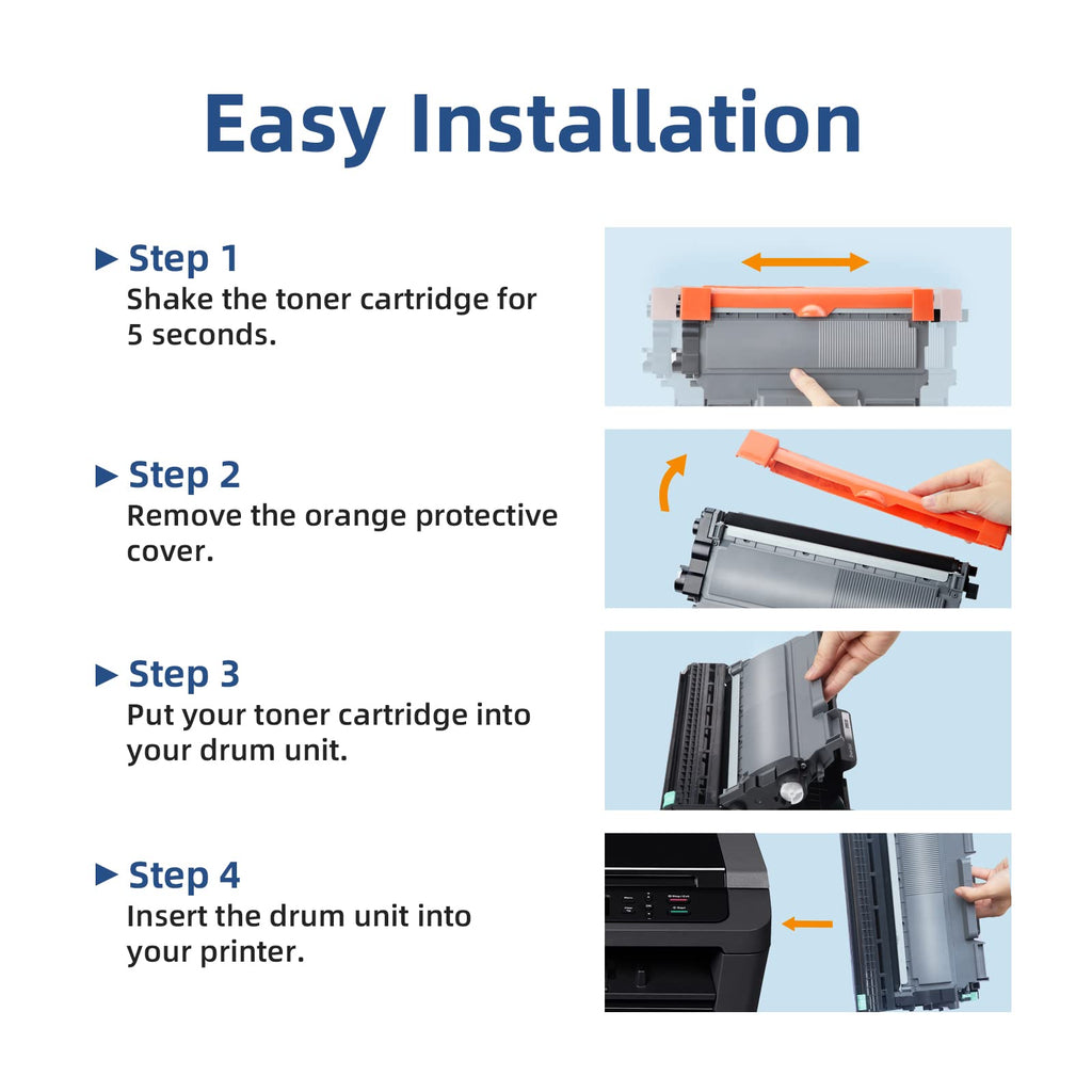 2-Pack TN450 Toner Cartridge Compatible Replacement for TN450 TN 450 TN-450 TN420 Work with HL-2270DW HL-2240DW MFC-7860DW DCP-7065DN MFC-7360N MFC-7460DN Printer Toner High Yield