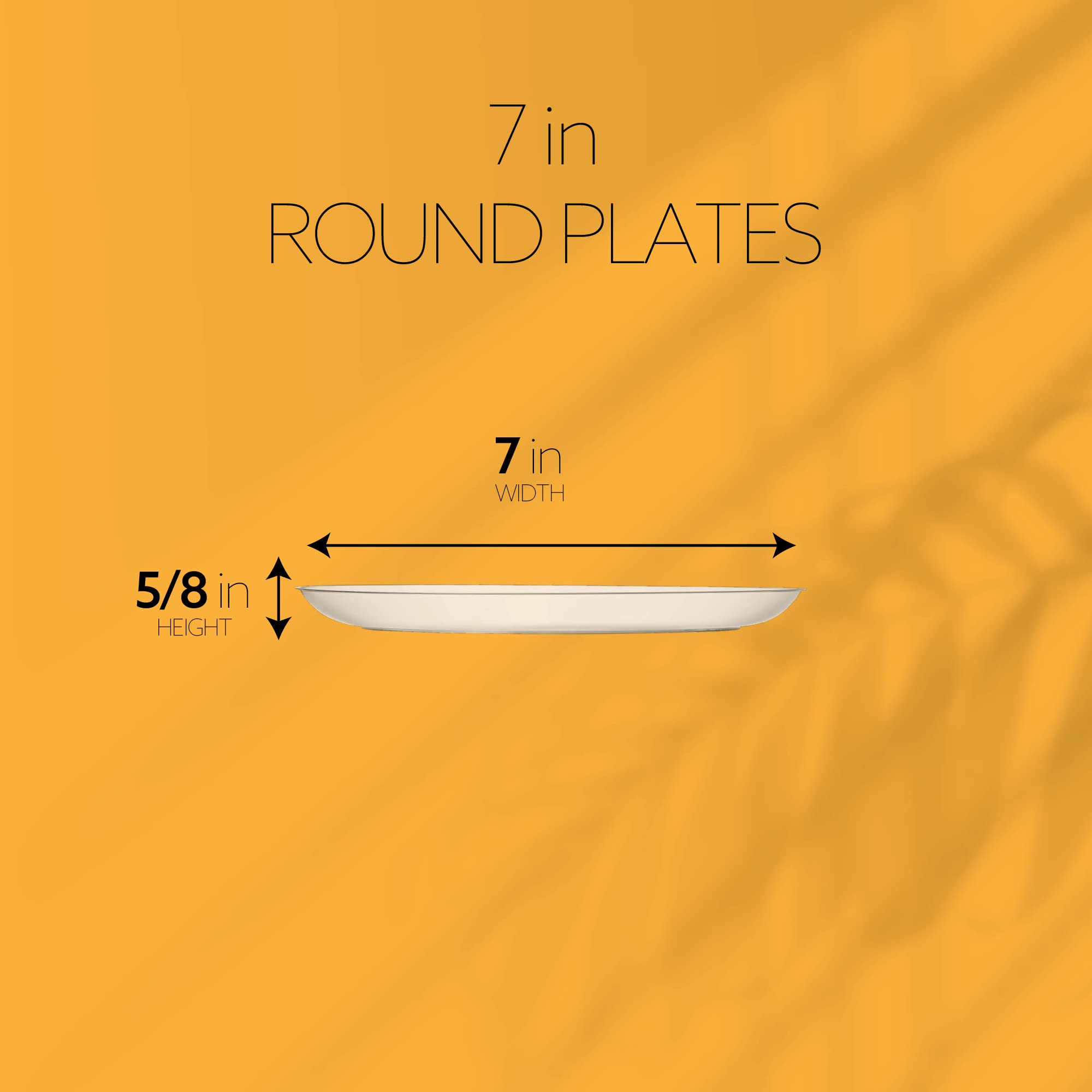 [7'' 40 Pack] 7'' inch Premium Heavy Weight Crystal Clear Classy Disposable hard Plastic Salad plates
