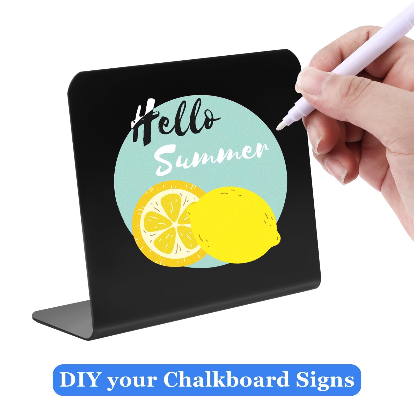 PIAOPIAONIU 36 Pcs 3x4 Inch Small Chalkboards Sign Rectangle L-Shaped Mini Chalk Board Reusable Tabletop Message Black Food Labels for Carnival Wedding Party Buffet Shop