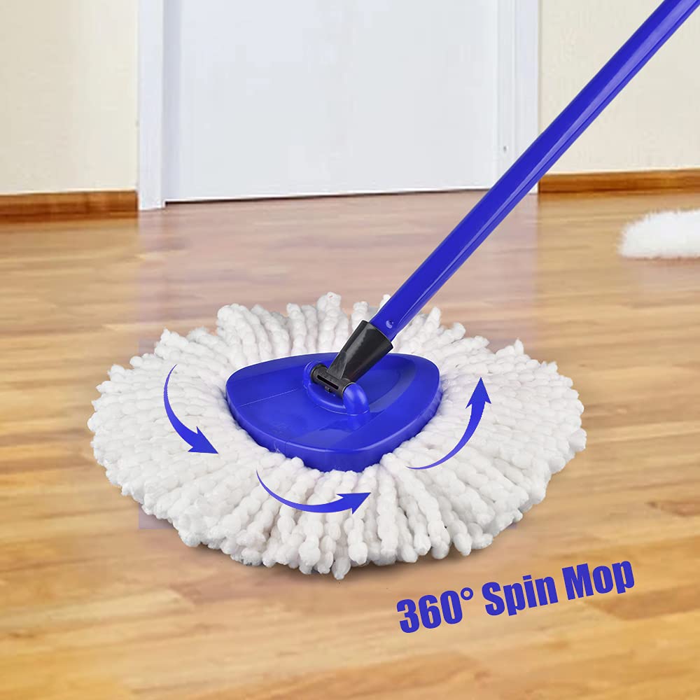 Spin Mop Head, Universal 360° Microfiber Replacement Mop Heads Compatible with Vileda Mop Replace Head, Durable Dust Mop Refills Machine Washable for Floor Cleaning System (6 Pack)