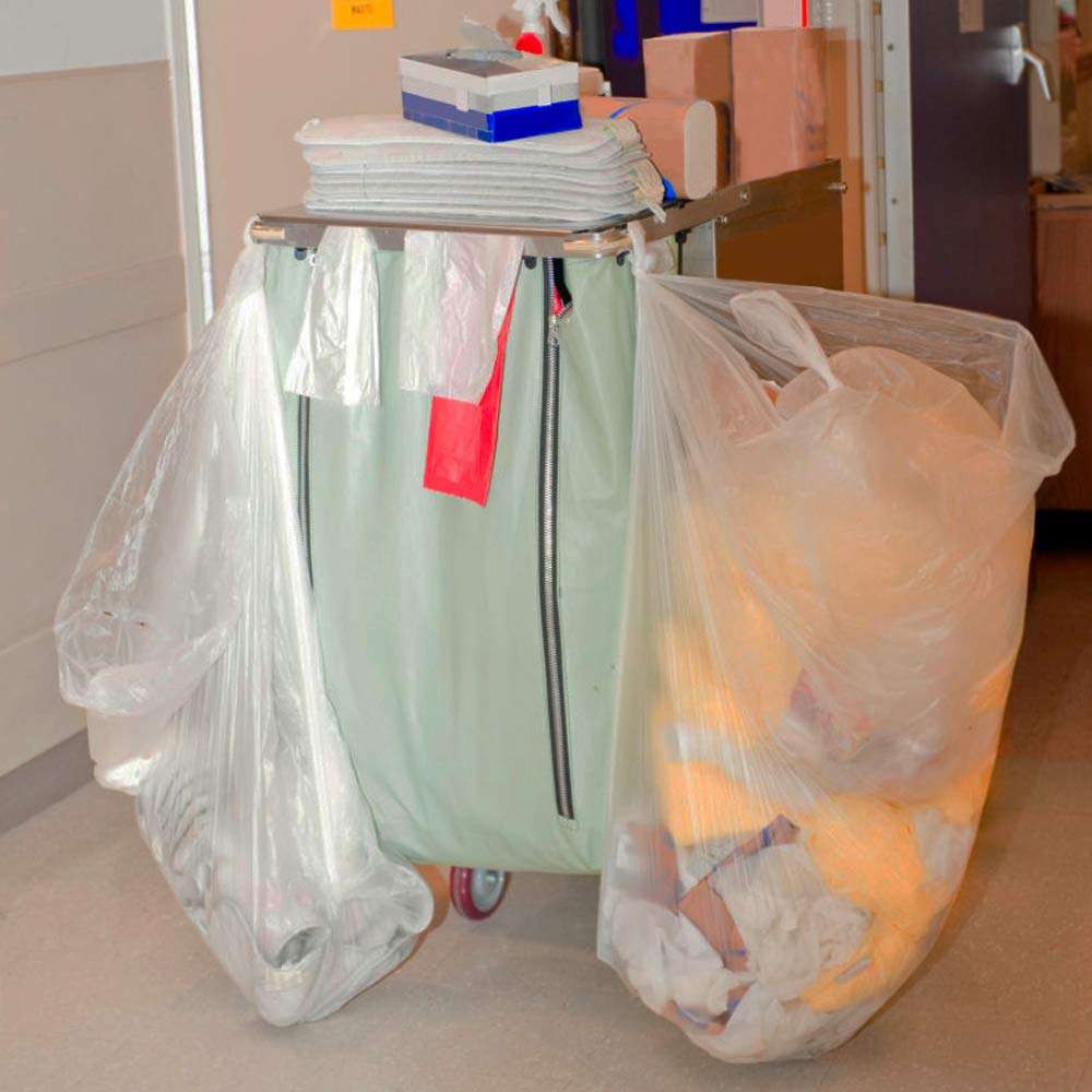 Lesbin 18 Gallon Clear Large Trash Bag, Kitchen Trash Compactor Bags, 90 Counts