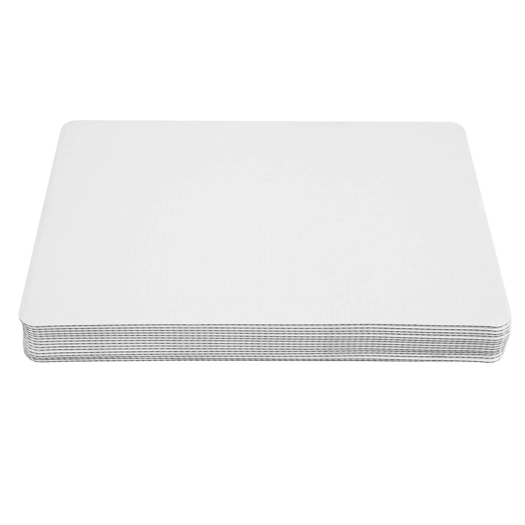 Pack of 15 White Quarter Cake Sheet 13.75” x 9.75” Cake Board Sturdy Rectangle Greaseproof Pad Full 15 Pk Boards