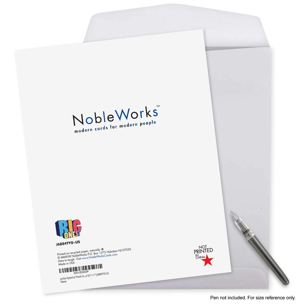 NobleWorks - Coach Thank You Greeting Card with Envelope Group, Coworker, Gang (Big 8.5 x 11 Inch) Big Thanks From The Team J6884TYG-US