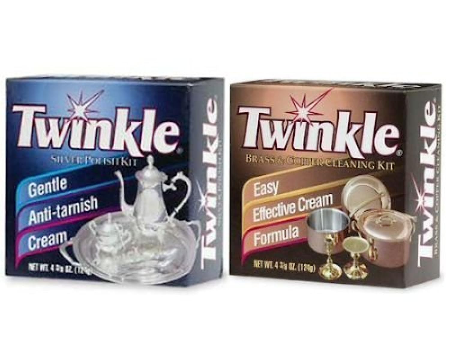 Twinkle Silver Polish Kit and Brass & Copper Cleaning Kit (Pack of 2) by Twinkle