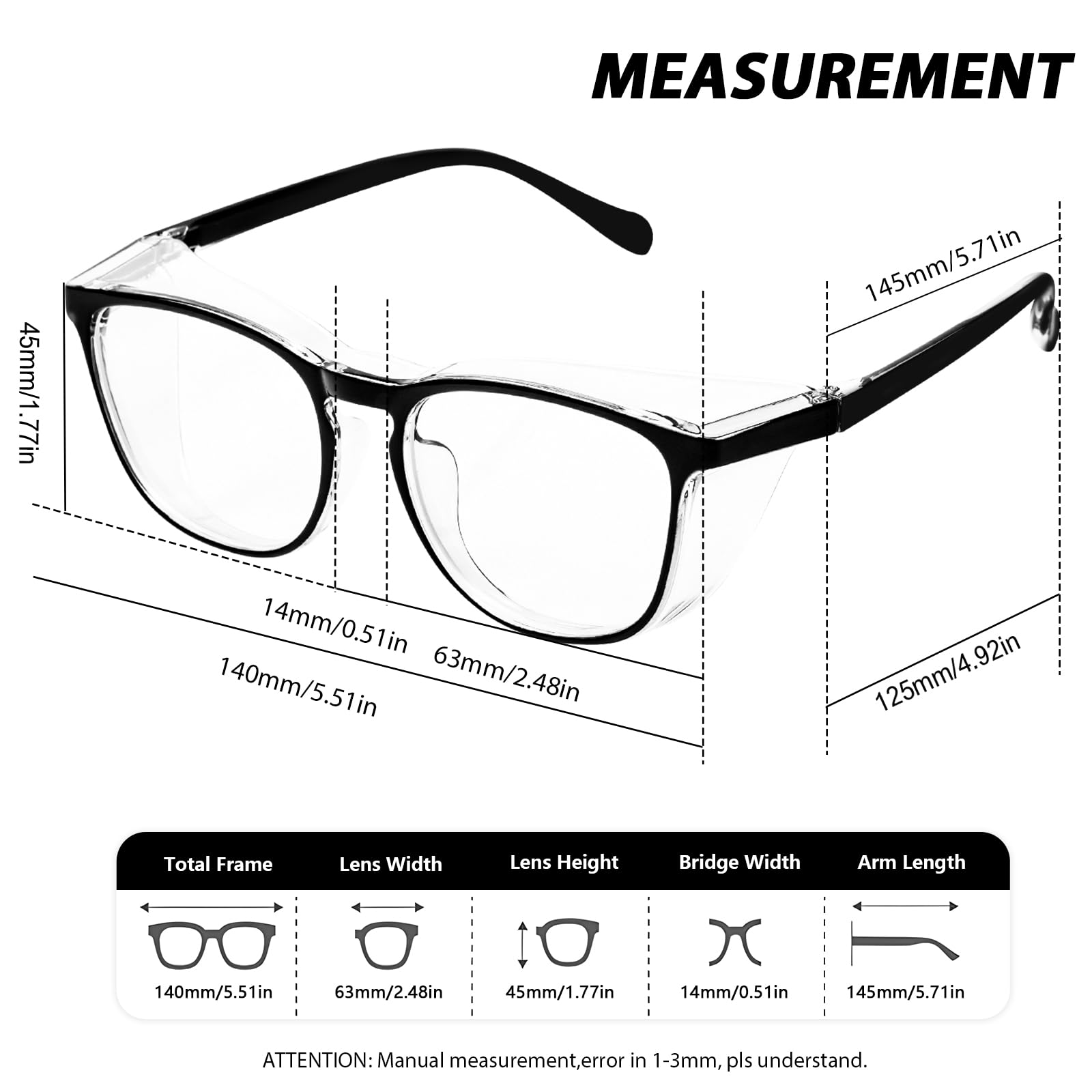 Safety Glasses for Women Men, 2Pack Safety Goggles Anti Fog, UV Protection Blue Light Blocking glasses Protective Eyewear